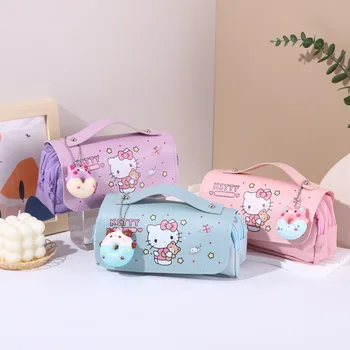 Sanrio Kawaii Hellokitty Kalem Kutuları Kızlar Büyük Kapasiteli kalem çantası kılıf tutucu Kutusu Ofis Öğrenci Kırtasiye Okul Malzemeleri