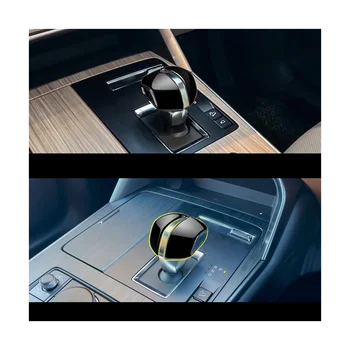 Araba Parlak Siyah Vites Topuzu Kapağı Merkezi Kontrol Vites Topuzu Kapağı Dekorasyon Mazda Cx-60 2020-2023