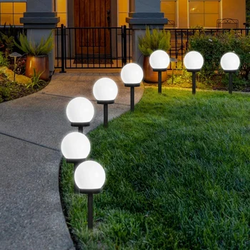 2/4/8 adet LED güneş ampul lamba su geçirmez güneş ışıkları açık yol peyzaj lambası güneş bahçe lambası Yard Driveway çim