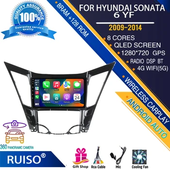 RUISO Android dokunmatik ekran araba dvd oynatıcı Hyundai Sonata 6 İçin YF 2009-2014 araba radyo stereo navigasyon monitör 4G GPS Wifi