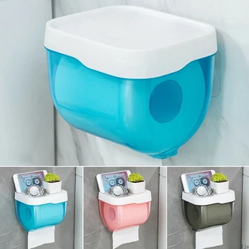 1 ADET Su Geçirmez Tuvalet su sebili rulo kağıt havlu tutucu Banyo Doku Kutusu ile Üst Depolama Masa duvar kağıdı saklama kutusu