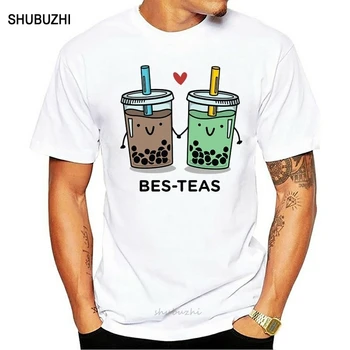 marka erkek gömlek Bes Çaylar Besties En İyi Arkadaşlar Kabarcık Çay Boba Sevimli T Shirt