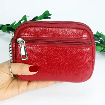 Kadın Mini Cüzdan PU Deri Kadın Çanta kart tutucu bozuk para cüzdanı Kısa Cüzdan Küçük Çanta Fermuar Anahtarlık el çantası Cüzdan