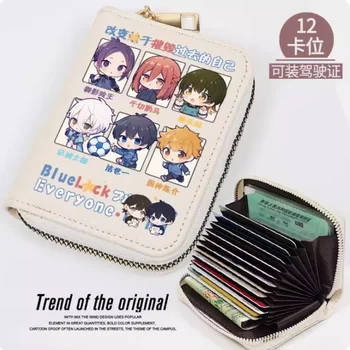 Anime MAVİ KİLİT Mikage Reo Chigiri Hyoma Moda Cüzdan PU Çanta Kart Para Fermuar Nakit Tutucu Çanta Cosplay Hediye B722
