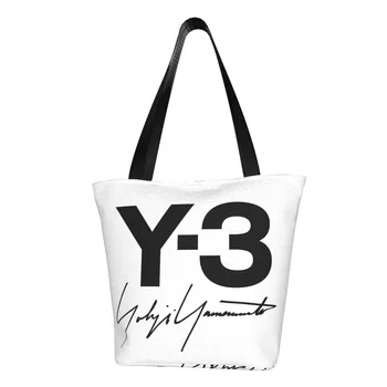 Moda Baskı Yohji Yamamoto Alışveriş Bez Çantalar Dayanıklı Tuval Omuz Shopper Çanta