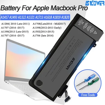 Dizüstü bilgisayar apple için batarya Macbook Pro13 15 inç A1286 A1708 A1707 A1398 A1278 A1502 A1706 Dizüstü Bilgisayar A1493 A1322 A1618 A1713 A1417