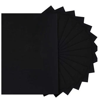 50 Yaprak Siyah Kendinden Yapışkanlı Siyah Kart Stoğu 250Gsm Kalın Kağıt Kart Yapımı İçin, Davetiyeler İçin, Kırtasiye Baskı