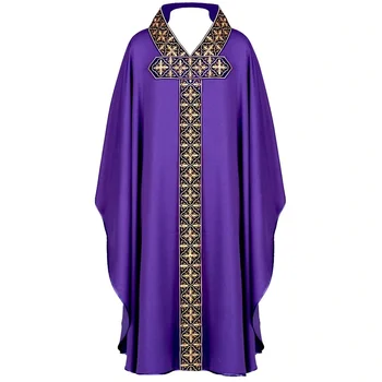 Katolik Kilisesi Rahibi Toplu Bornoz için Chasuble Mor Liturjik Kıyafet