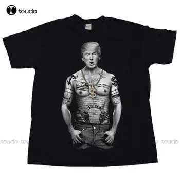 Son Erkek T Shirt Moda Yaz Moda Donald Trump Başkan Gop Cumhuriyetçi Parti Gangster Gangsta Yapmak Gömlek Xs-5Xl