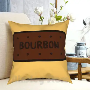 Çikolata Bourbon Bisküvi Yastık Kılıfı Baskılı Ev Yumuşak kırlent Bourbon Bisküvi Kahverengi Çikolata Komik Eğlenceli Yenilik