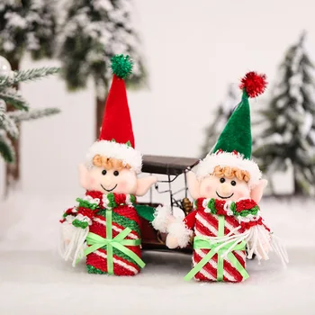 Noel Günü Dekorasyon Noel Ağacı Elf Şeker Kutusu Goblin Cüce Kolye Yaratıcı Ev Hediye baston şeker Noel Dekorasyon.