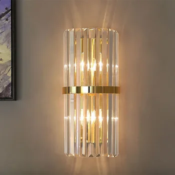 Işık Lüks led duvar lambası Ev Dekor Oturma Odası Yatak Odası Başucu Kristal duvar lambası Modern İskandinav Aplikleri iç mekan aydınlatması