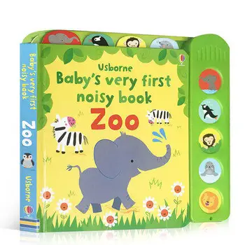 MiluMilu bebeğin İlk Gürültülü Kitap Hayvanat Bahçesi Buku İngilizce Orijinal resimli kitap Bebek Öğrenme