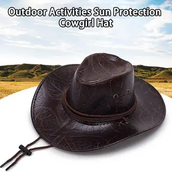 Güneş şapkası Yürüyüş Şapka Anti-UV Seyahat Güneş Koruyucu Cowgirl Şapka Pratik Erkekler kovboy şapkası Kadın Tırmanma güneş şapkası Yürüyüş için