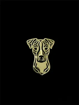 Trendy Jack Russell Terrier broş ve pimleri kaplama gümüş kaplama erkek broş moda takı