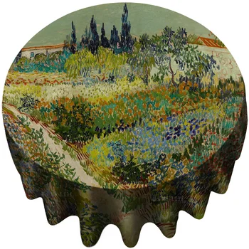 Van Gogh, Masa Dekoru için Ho Me Lili'nin Arles Masa Örtüsü Bahçelerinde Provence Manzarasının Canlı Renklerinin Tadını Çıkardı