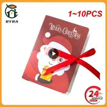 1~10 ADET Kitap Şekli Merry Christmas Şeker Kutuları Çanta Noel Noel Baba Hediye Kutusu Navidad Noel Parti Dekorasyon Malzemeleri