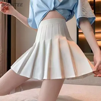 Pilili Etekler Kadın Mini Hotsweet Vintage Yaz Tiki Tarzı Kawaii JK Moda Genç Basit Streetwear Tüm Maç Estetik Yeni