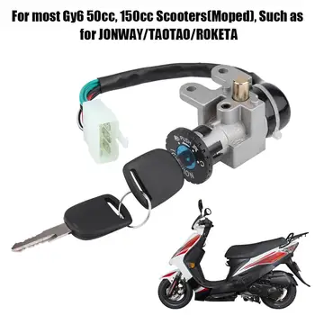 50cc GY6 Scooter Moped Bisiklet Kontak Anahtarı Tuş Kilidi ve Gaz Tankı Seti