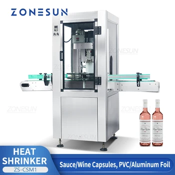 ZONESUN ZS-CSM1 Otomatik şişe kapatma makinesi PVC Termoplastik Film Alüminyum Folyo Isıyla Daralan Ambalaj Paketleme Makinesi