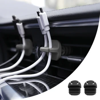 2 adet Araba Hava Çıkış tel tutucu kablo düzenleyici Araba için Silikon USB şarj aleti Kablo Hattı Tutucu Kulaklık Tel Sabit Bağlantı Elemanı