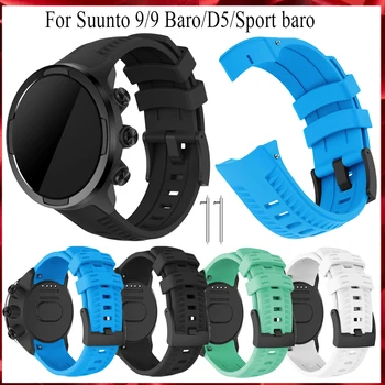 Silikon Yedek Aksesuar saat kayışı Bilek Kayışı Bilezik Suunto 9 ve Suunto Spartan Spor Bilek SAAT Baro Smartwatch