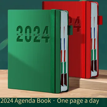 Yeni Basit Stil 2024 A5 Gündem Kitabı 365 Gün Günlüğü İş Öğrenci Not Defteri