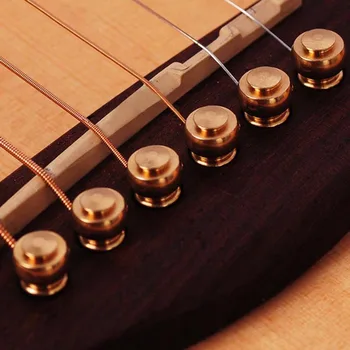 Katı Bakır Pirinç Dayanıklı Ve Uzun ömürlü Olması Gerekir Zarif Gitar Köprü Pin Seti Akustik Gitar Aksesuarları Yenilikçi
