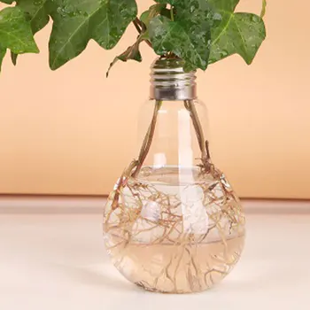 100ml Ampul Şekli Şeffaf Cam Vazo Moda Topraksız Çiçek Vazo Konteyner Pot ev ofis dekorasyonu