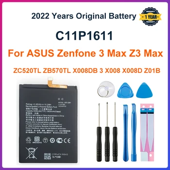 ASUS Orijinal Pil ASUS Zenfone 3 Max İçin Z3 Max ZC520TL ZB570TL X008DB 3X008 X008D Z01B Yüksek Kapasiteli C11P1611 4130mAh