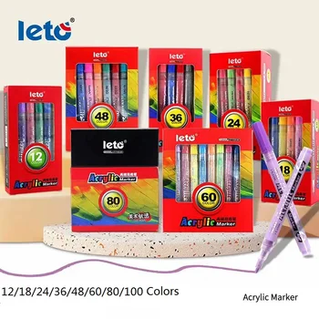 12-100 Renkler Akrilik işaretleyici kalem Seti, Su Geçirmez su bazlı boyama sanat su geçirmez ve solmayan graffiti işaretleyici kalem Malzemeleri