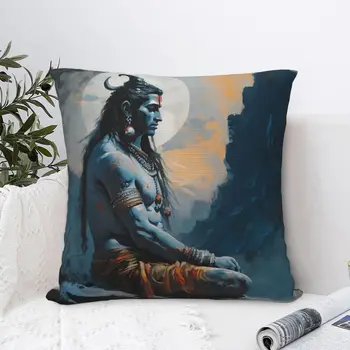 Meditasyon Eve Taşınma Hediye polyester yastık örtüsü Hindu Hindistan Tanrı Hint Tanrıları Lord Shiva Ofis Yastık Örtüsü Atmak Yastık Kılıfı