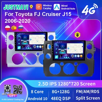 JUSTNAVI IPS DSP Android Otomatik Android 10 Toyota FJ Cruiser İçin J15 2006-2020 Araba Radyo Multimedya Video Oynatıcı Navigasyon 2Din