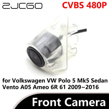 ZJCGO CVBS 480P 170 ° Kör Alan Balıkgözü Lens Araba Ön Kamera Volkswagen VW Polo 5 Mk5 Sedan Vento A05 Ameo 6R 61 2009 ~ 2016