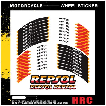 17 inç Motosiklet Aksesuarları Jant Sticker Yansıtıcı Çıkartma Şerit HRC REPSOL CBR900RR CBR929RR CBR 900RR 929RR
