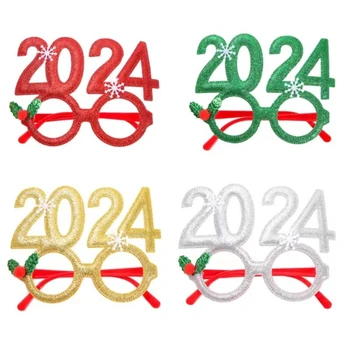 Noel Gözlük Gözlük Fotoğraf Sahne Parti Cosplay Kostümleri Renkli Dans Partisi 2024 Gözlük Yeni Yıl Partisi