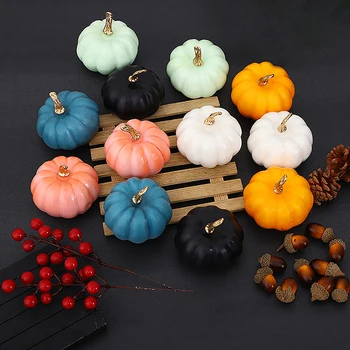 Cadılar bayramı Simülasyon Mini Kabak Yapay Meyve Sebze Modeli Şükran Cadılar Bayramı Partisi Dekor Ev DIY El Sanatları İçin