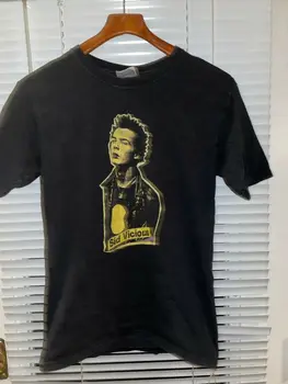 Vintage Y2K 2004 Sıd Kısır Gömlek Boyutu Küçük Sex Pistols Punk Ön Arka Hit
