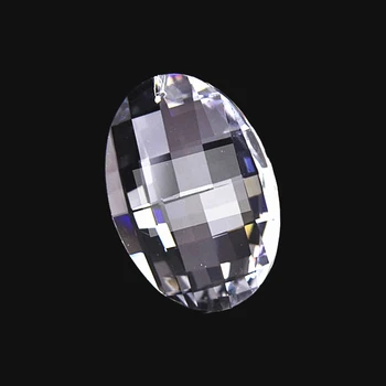 63mm Temizle Yumurta Şekli Kristal Kolye Tek Delik Kristal Cam Avize Parçaları Ev Dekorasyon İçin